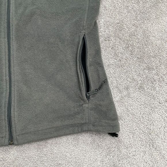 Columbia Steens Mountain Fleece Jacket Mens Medium Gray Black Full Zip Outdoor - Picture 9 of 15